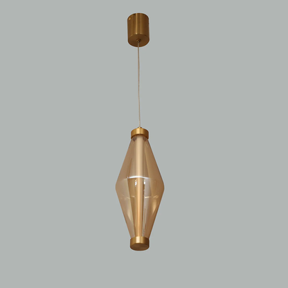 Modern Brass Prism Pendant Light