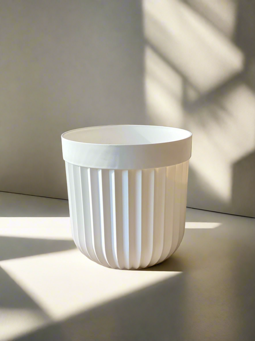 Ruffle Planters - White