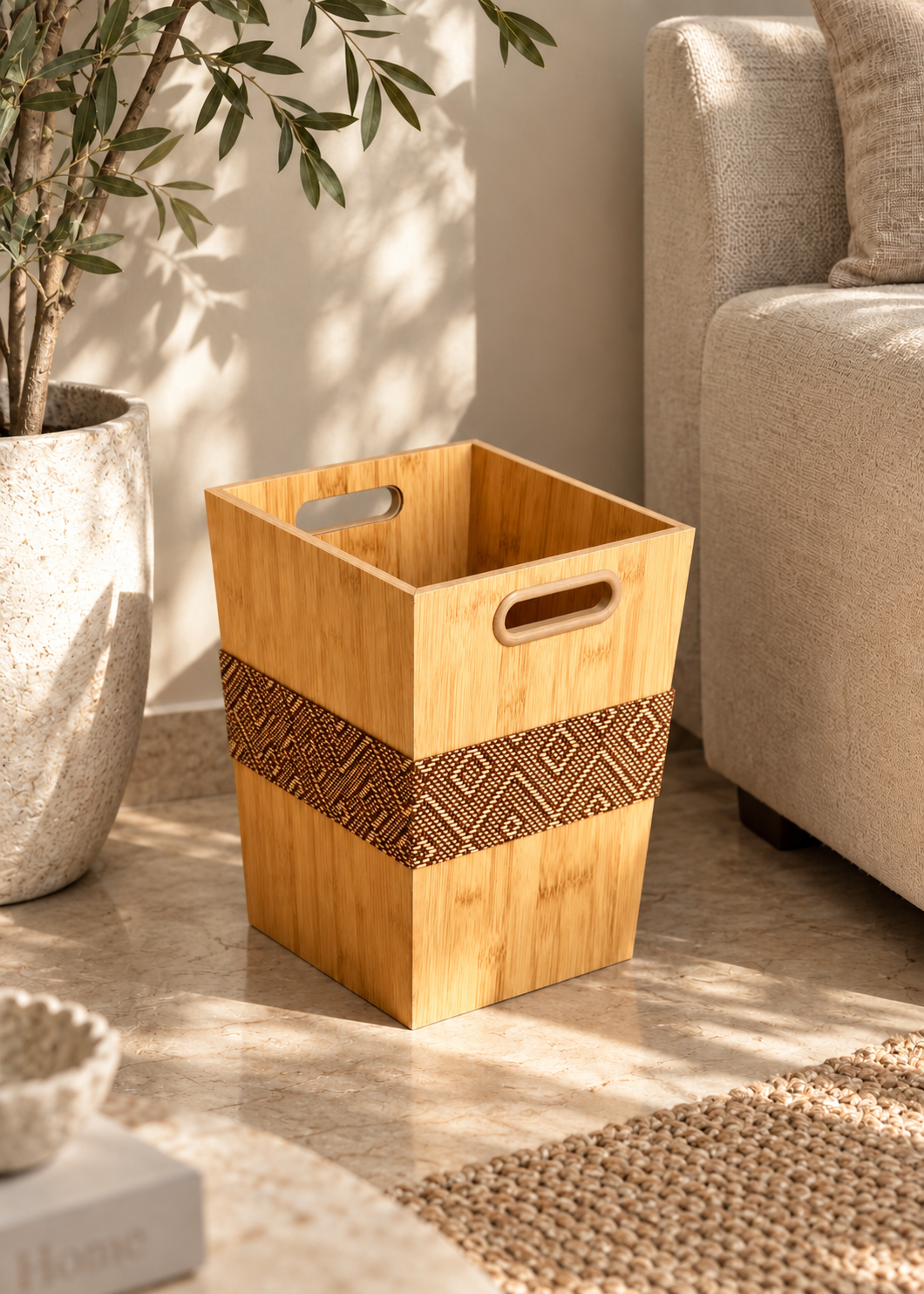 Liora Wooden Dustbin