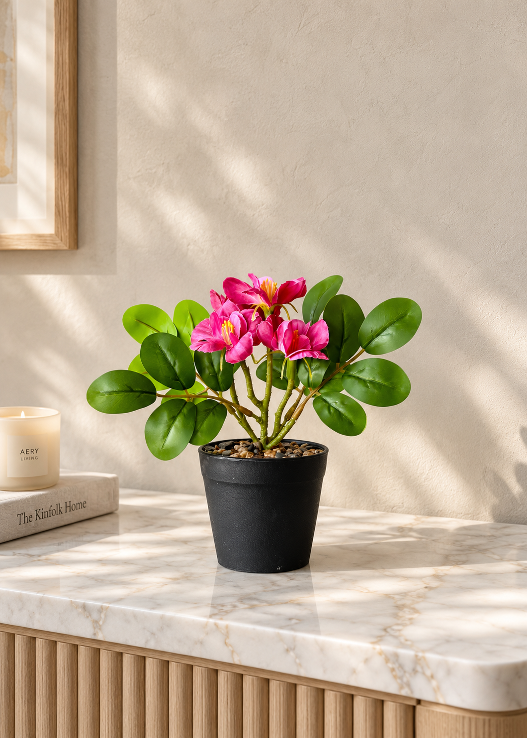 Artificial Camellia Bloom Plant