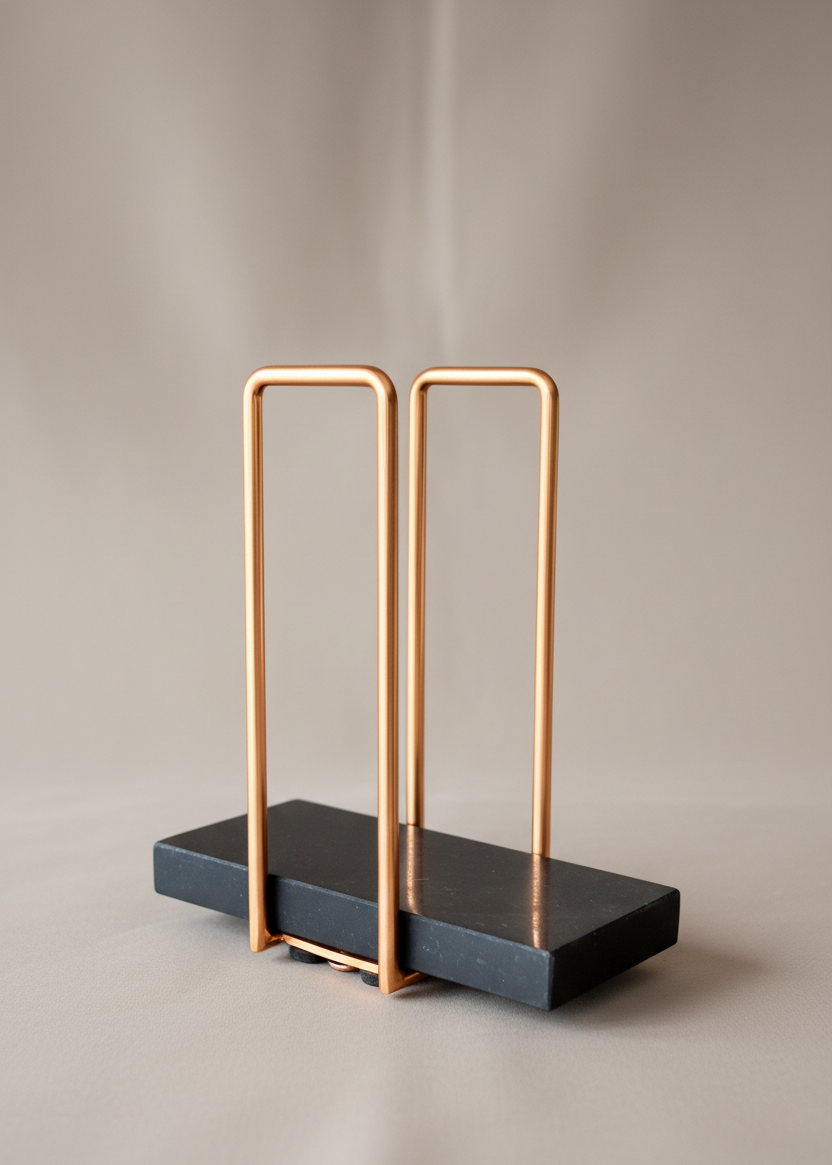 Imperial Napkin Holder - Black &amp; Rose Gold