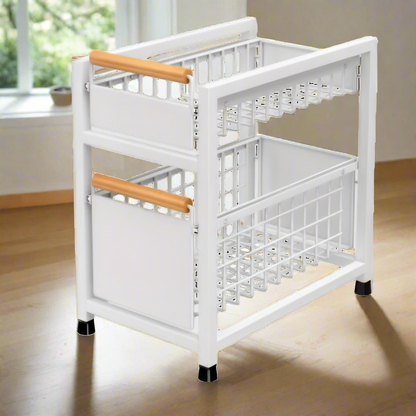 Pull Out Drawer Double - Small (White)