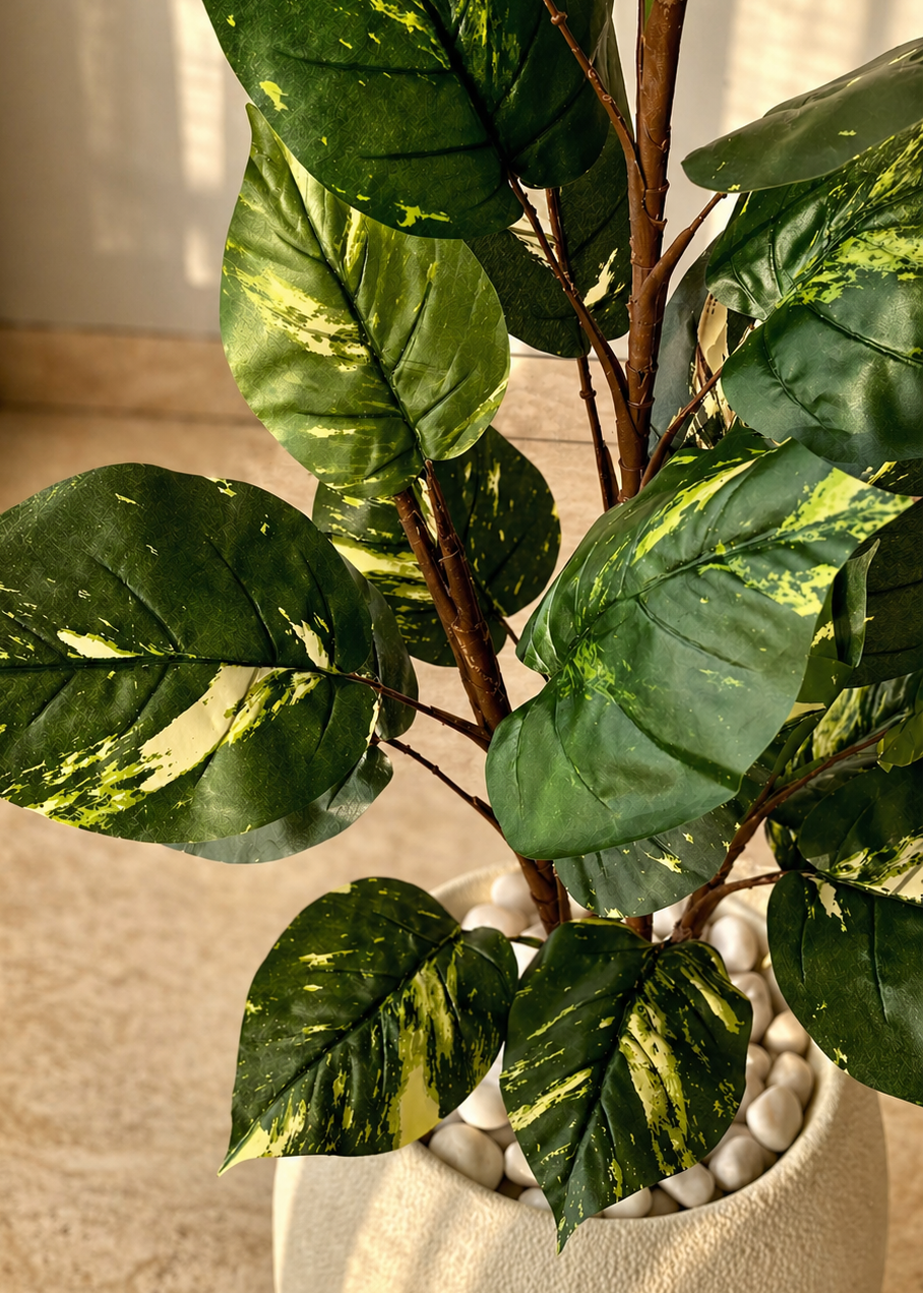 Artificial Variegated Pothos  Plant - 3 Feet