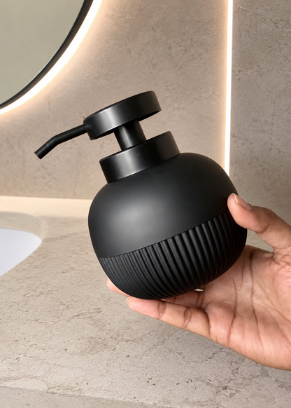 Chaton Round Bathroom Dispenser - Black