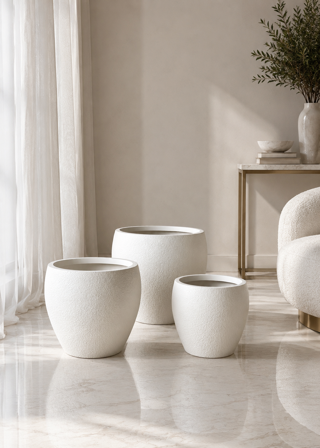 Valence Planters - Ivory