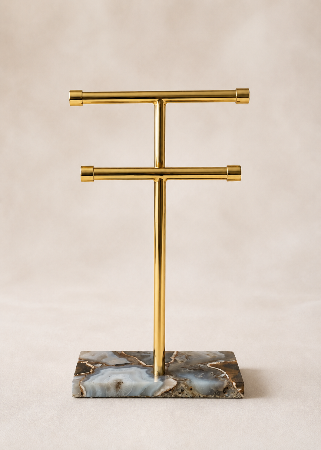 Regal Agate Hand Towel Stand - Black