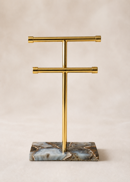 Regal Agate Hand Towel Stand - Black