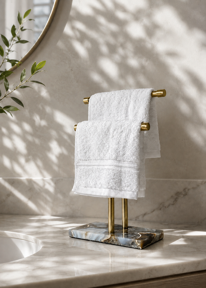 Regal Agate Hand Towel Stand - Black
