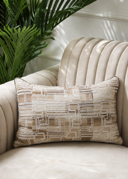 Strata Beige Cushion Cover