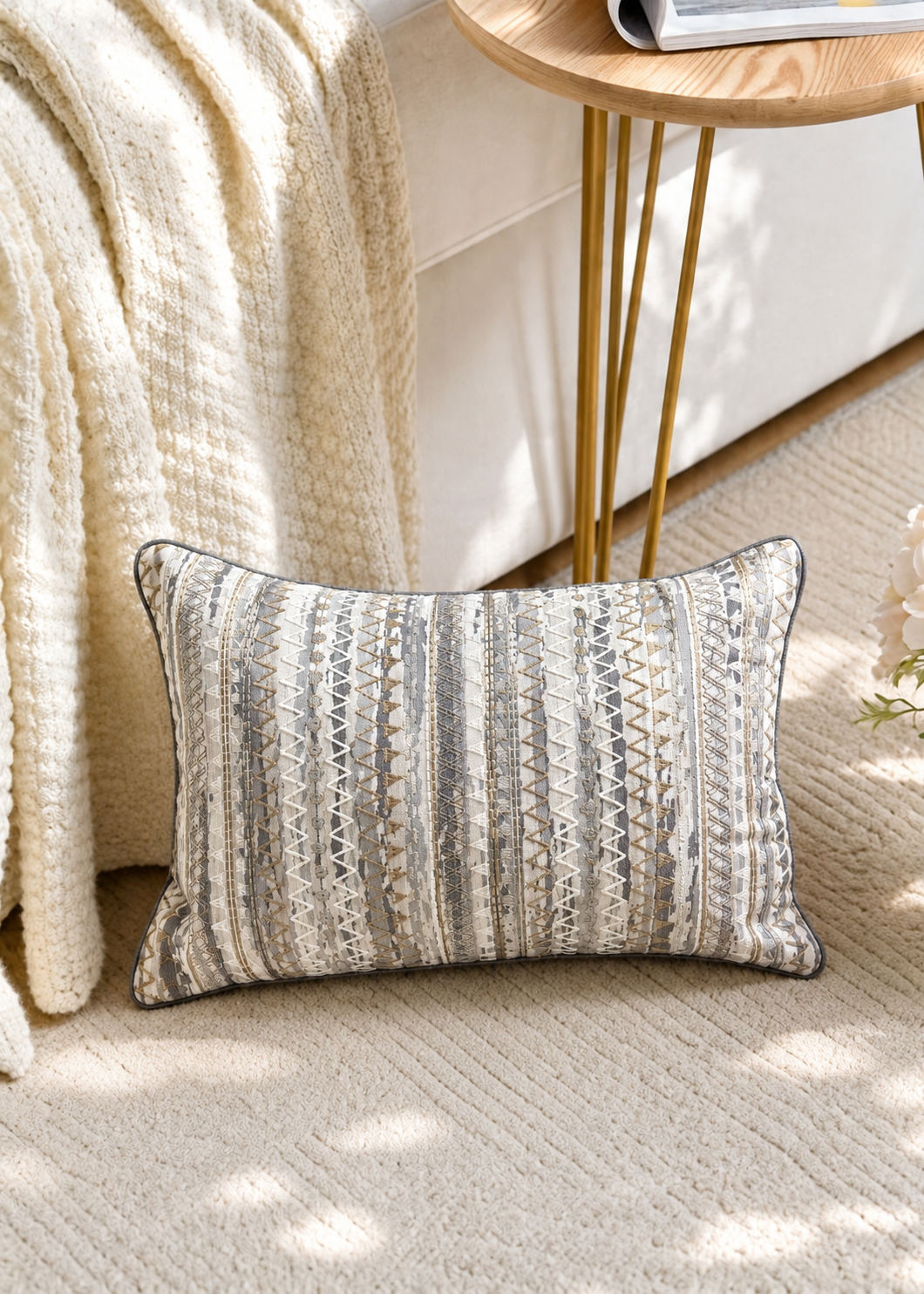 Trace Grey Cushion Cover