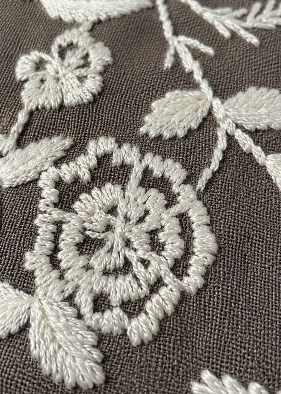 Flora Grey Cushion Cover