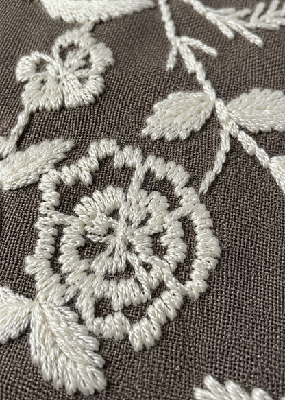 Flora Grey Cushion Cover
