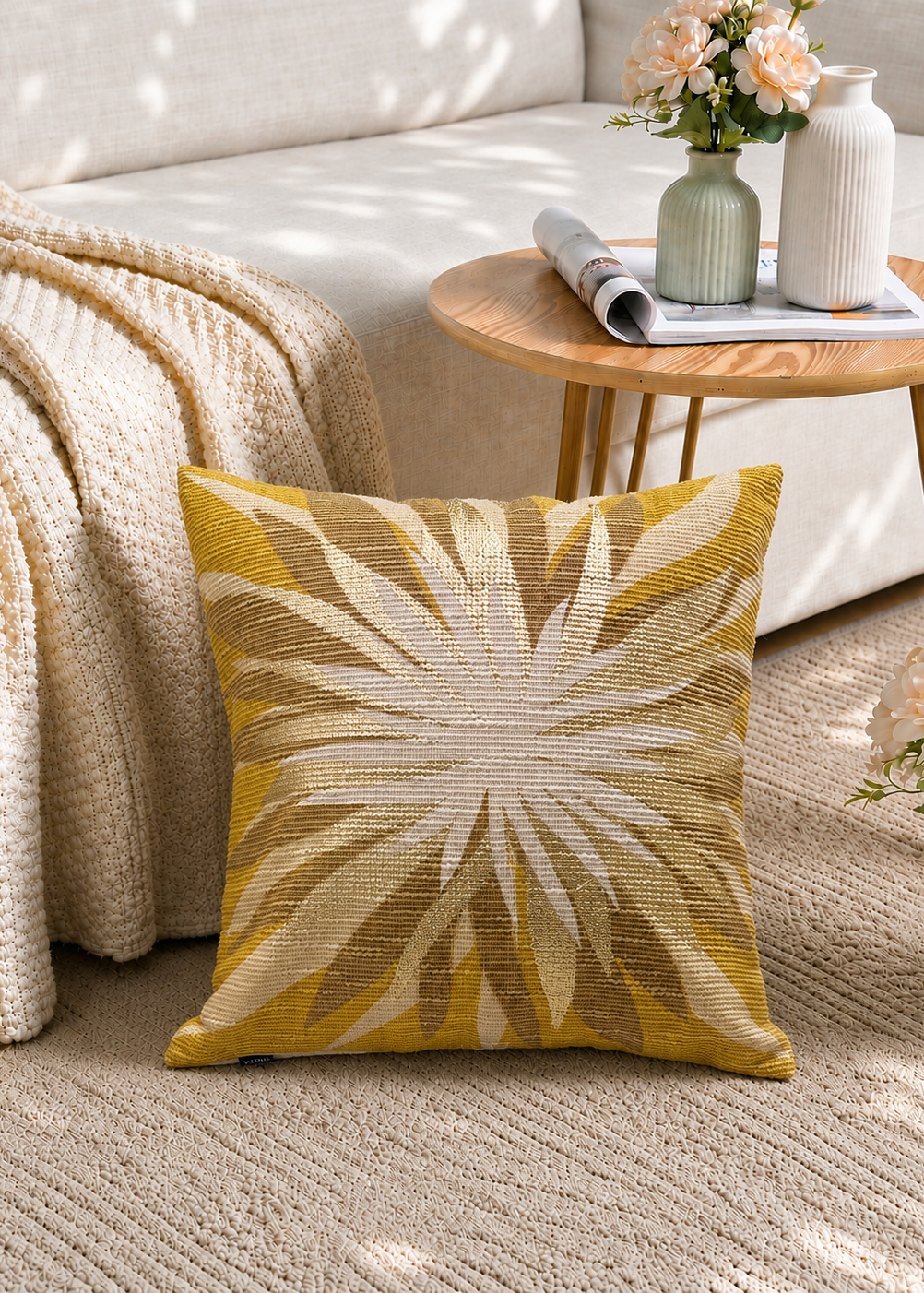 Ember Ochre Cushion Cover