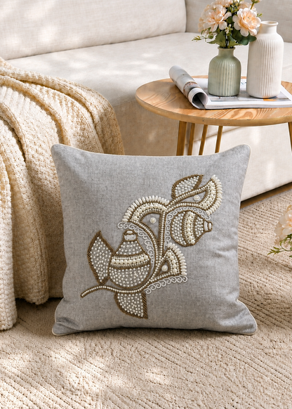 Pearl Bloom Cushion Cover