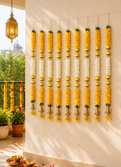 Swarna Marigold Floral Ladi - Set of 10