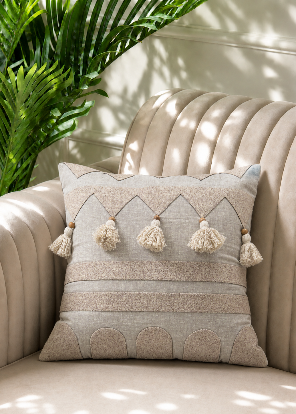Boho Tassel Cushion Cover