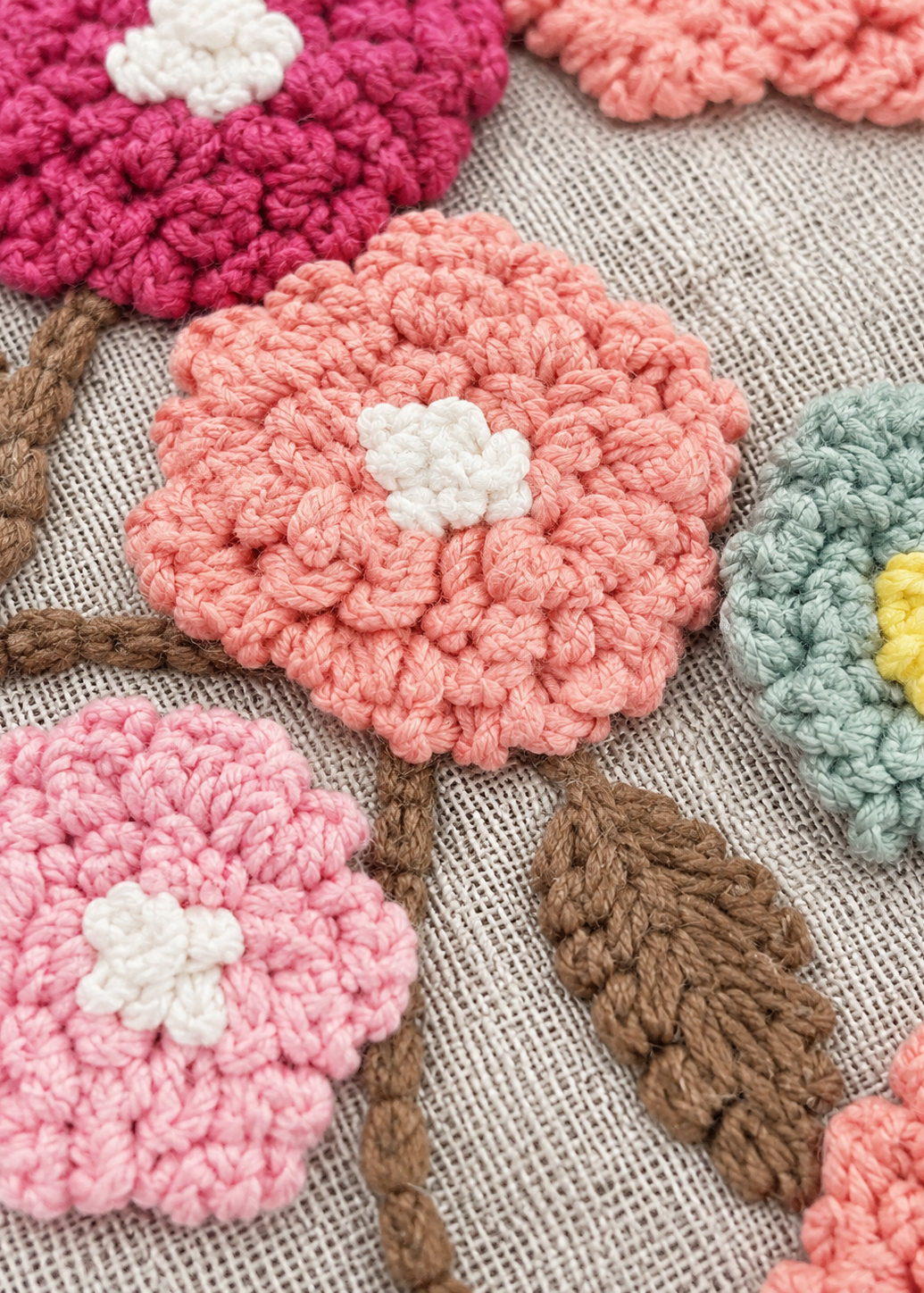 Grey Embroidered Floral Cushion Cover