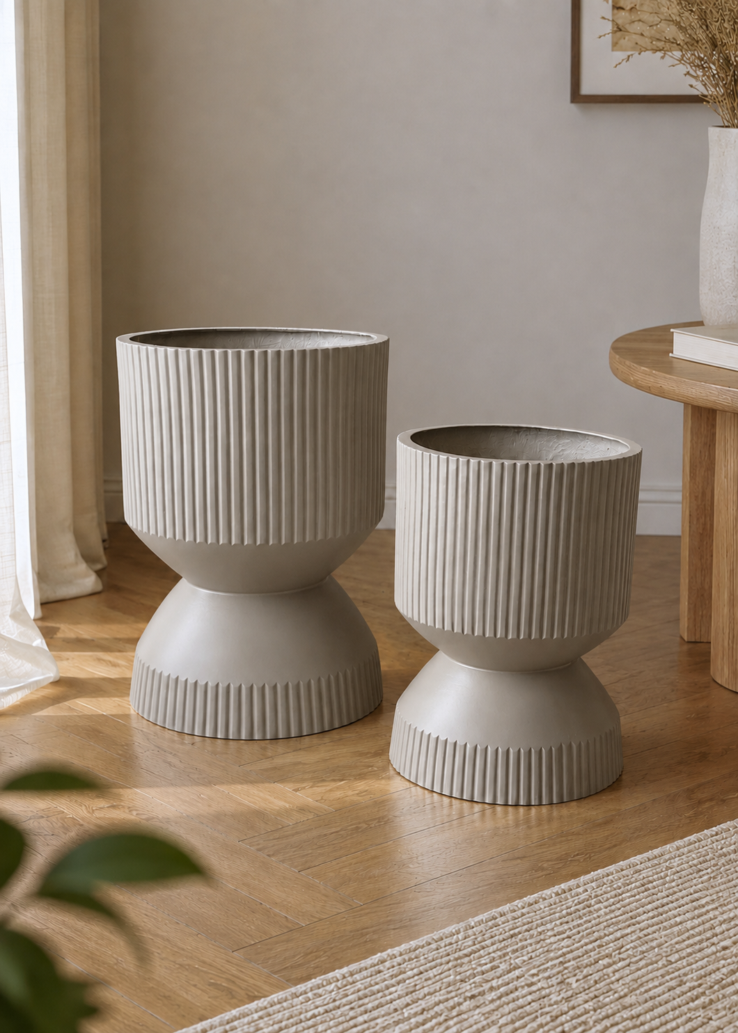 Willow Reversible Planters - Beige