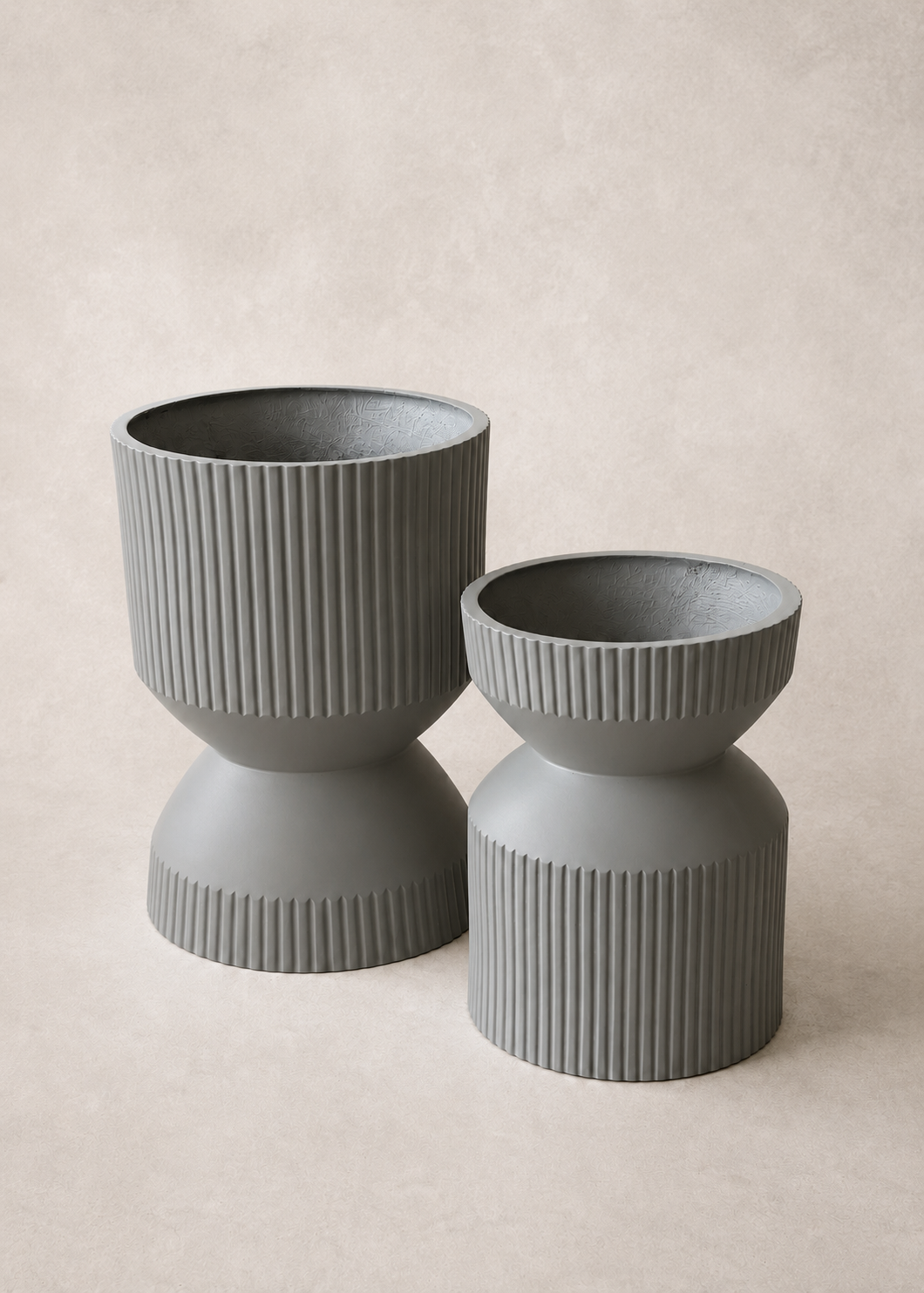 Willow Reversible Planters - Light Grey