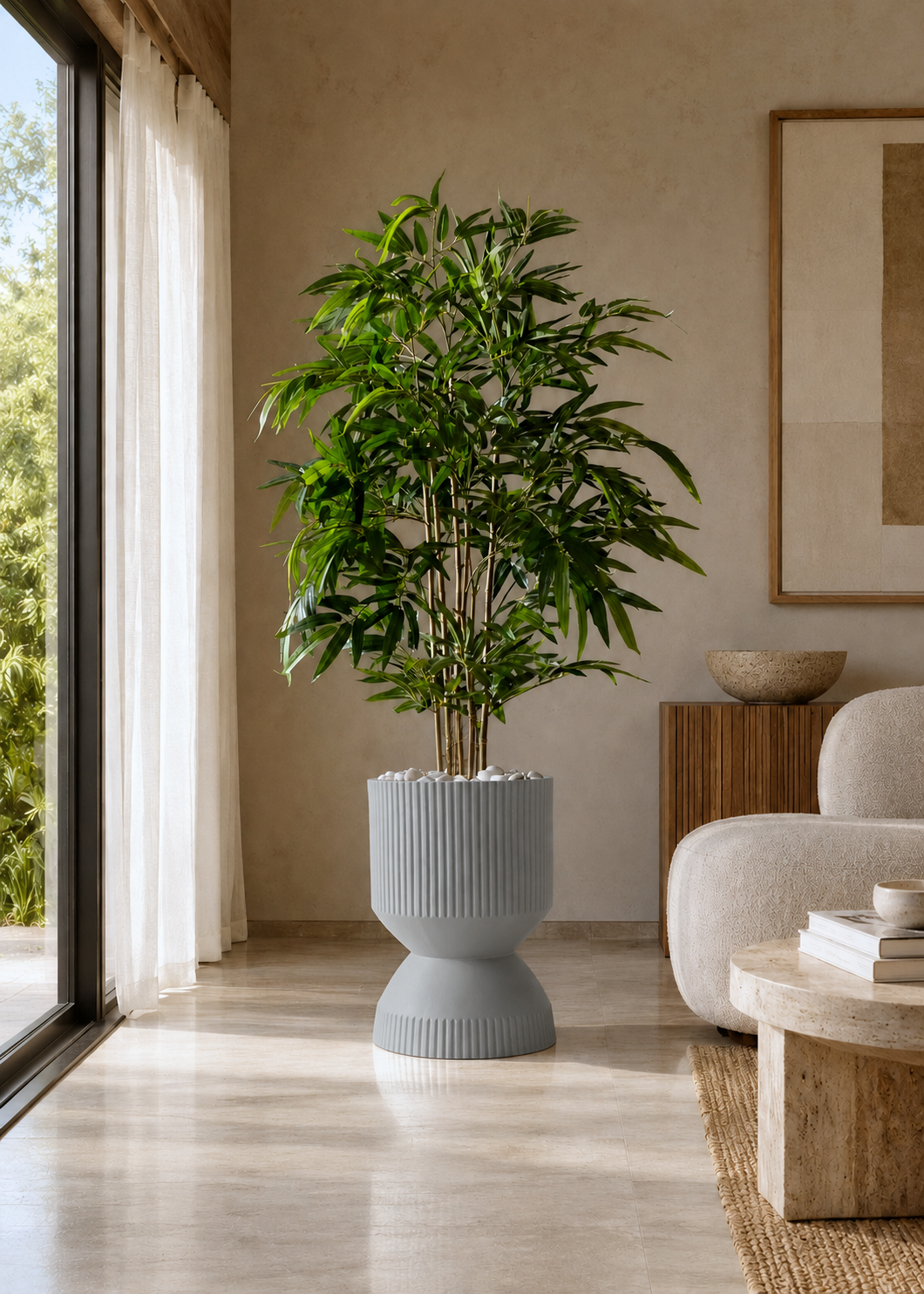 Willow Reversible Planters - Light Grey