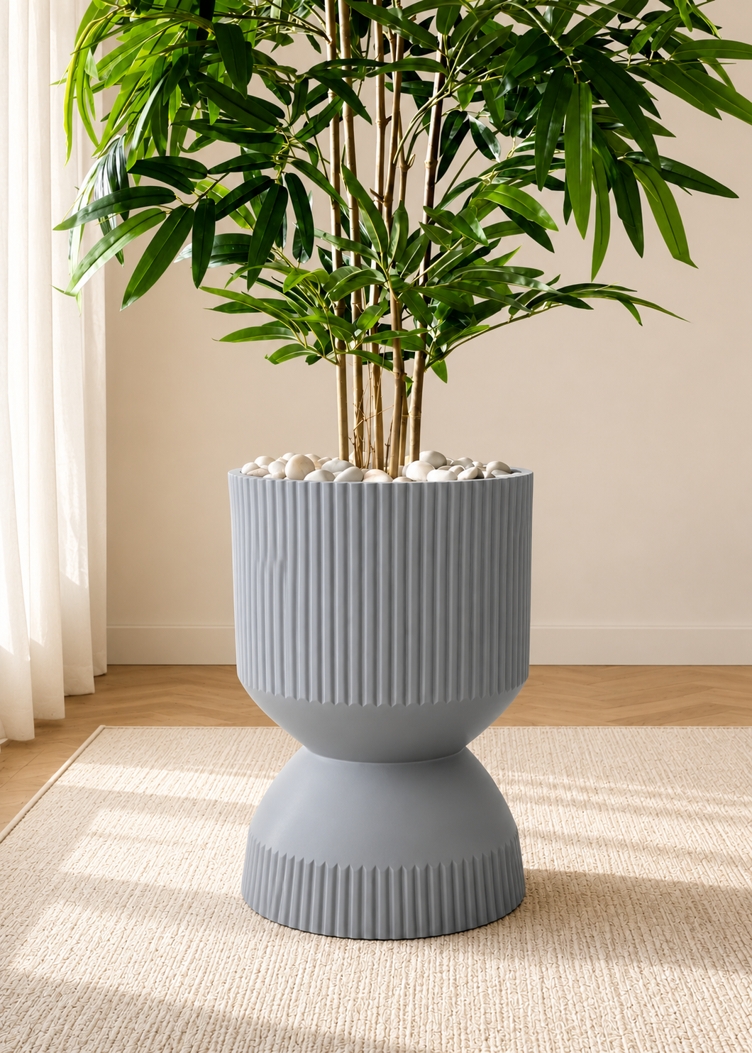 Willow Reversible Planters - Light Grey