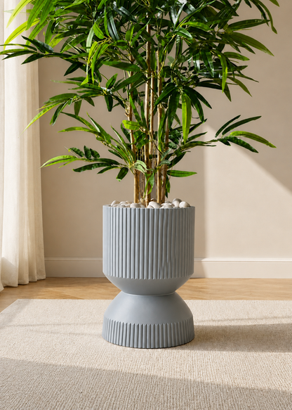 Willow Reversible Planters - Light Grey