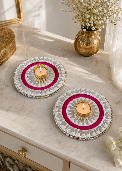 Festive Noor Rangoli Diya - Set of 2