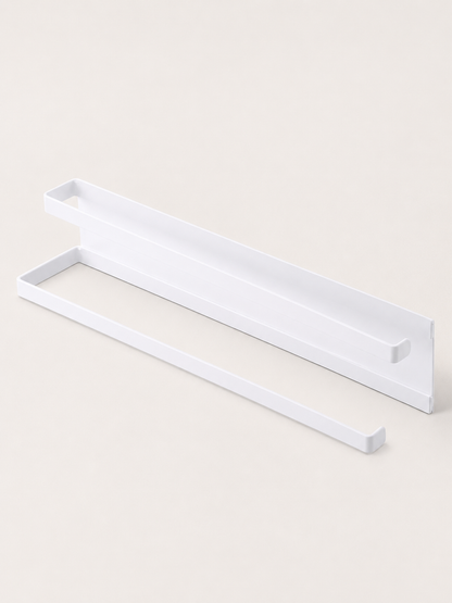 Magnetic Double Tissue + Towel Holder (White)