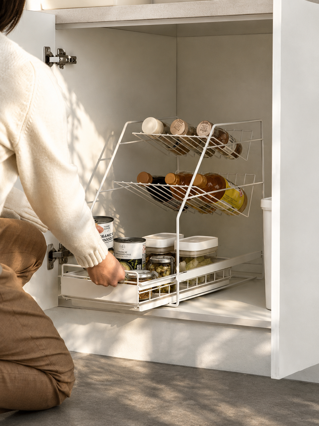 Under Sink Storage - White