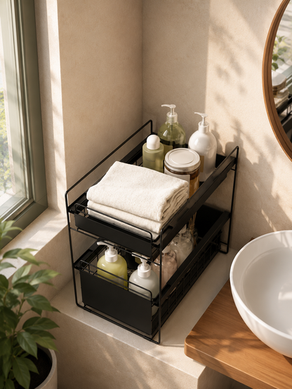 Pull Out storage Drawer - Black
