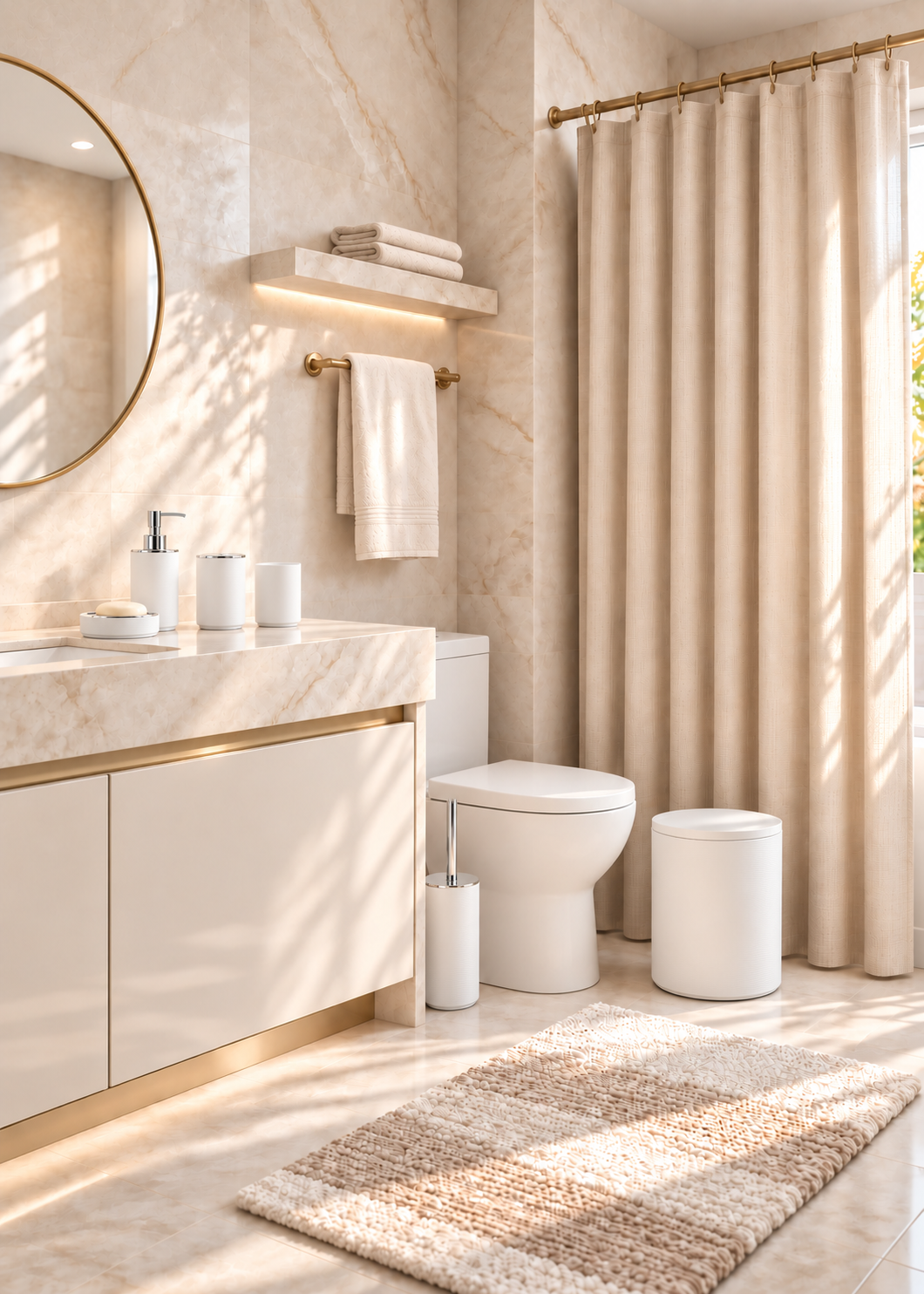 Chalk White Bathroom Set