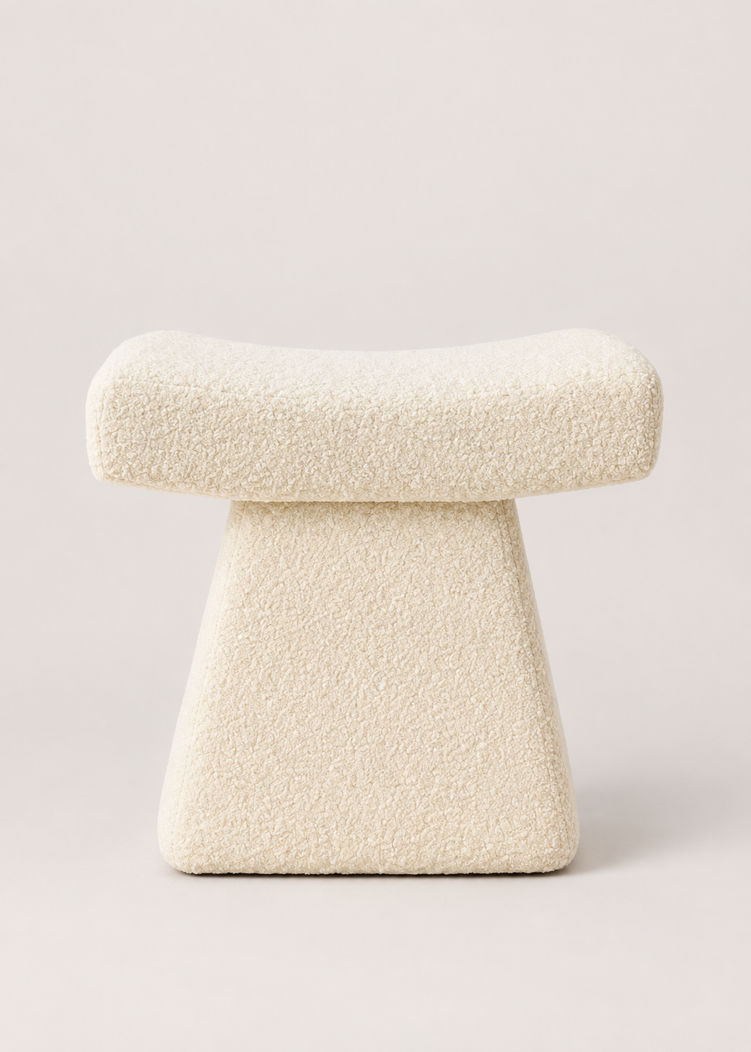 Bouclé Arch Pouffe
