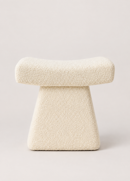 Bouclé Arch Pouffe