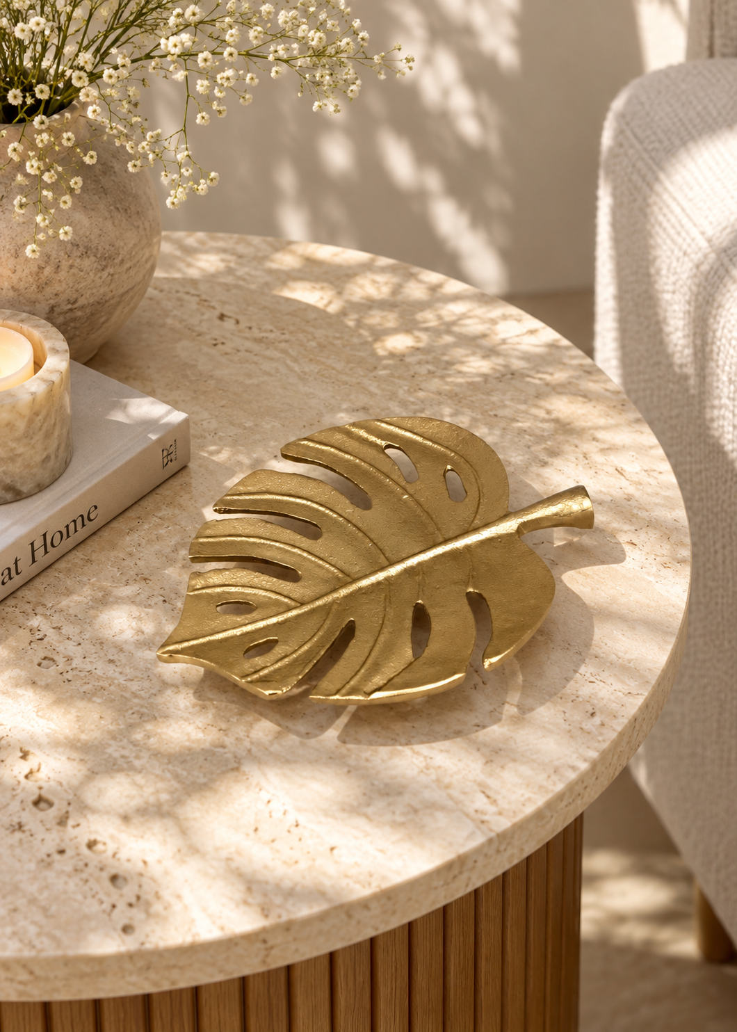 Gold Monstera Leaf Tray