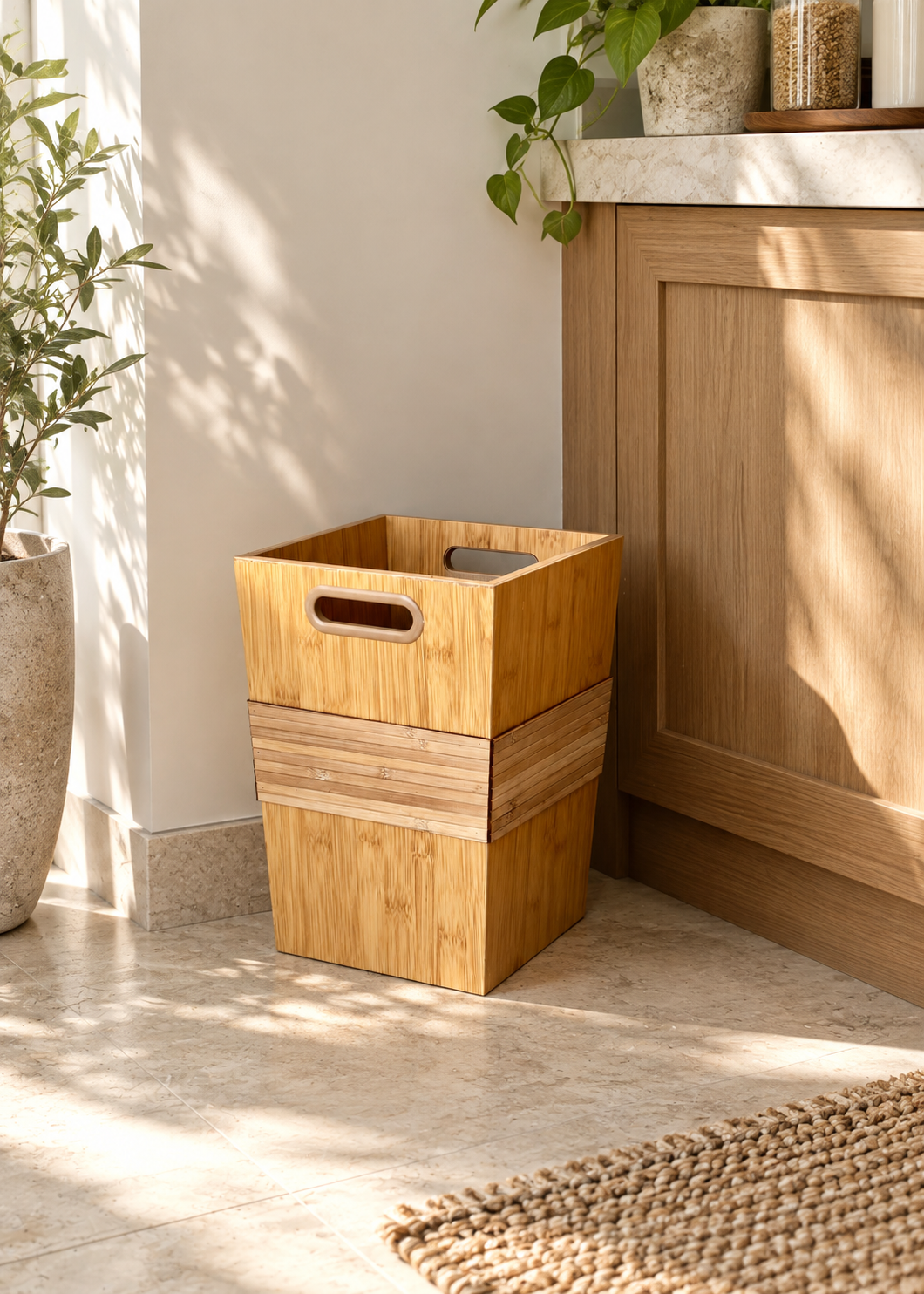 Bellagio Wooden Dustbin