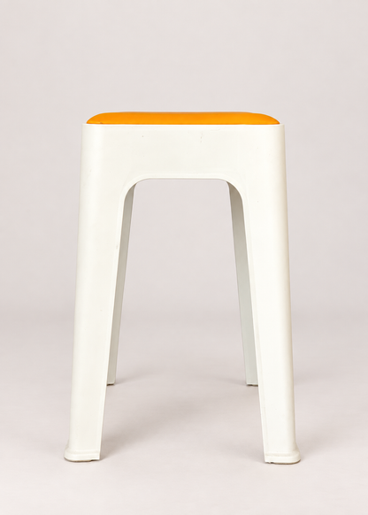 Savoy Stool - White &amp; Orange