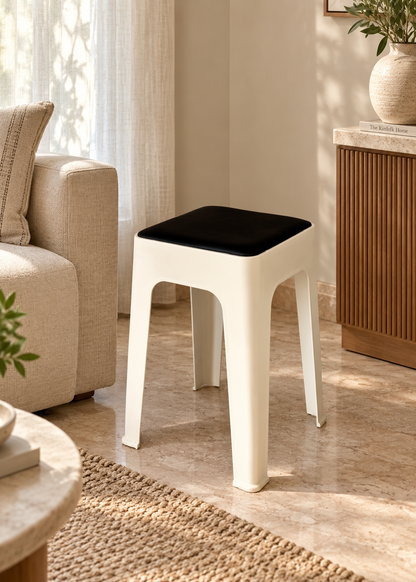 Savoy Stool - White &amp; Black