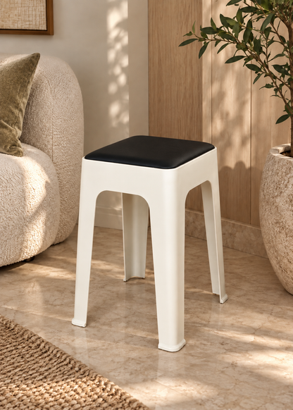 Savoy Stool - White &amp; Black