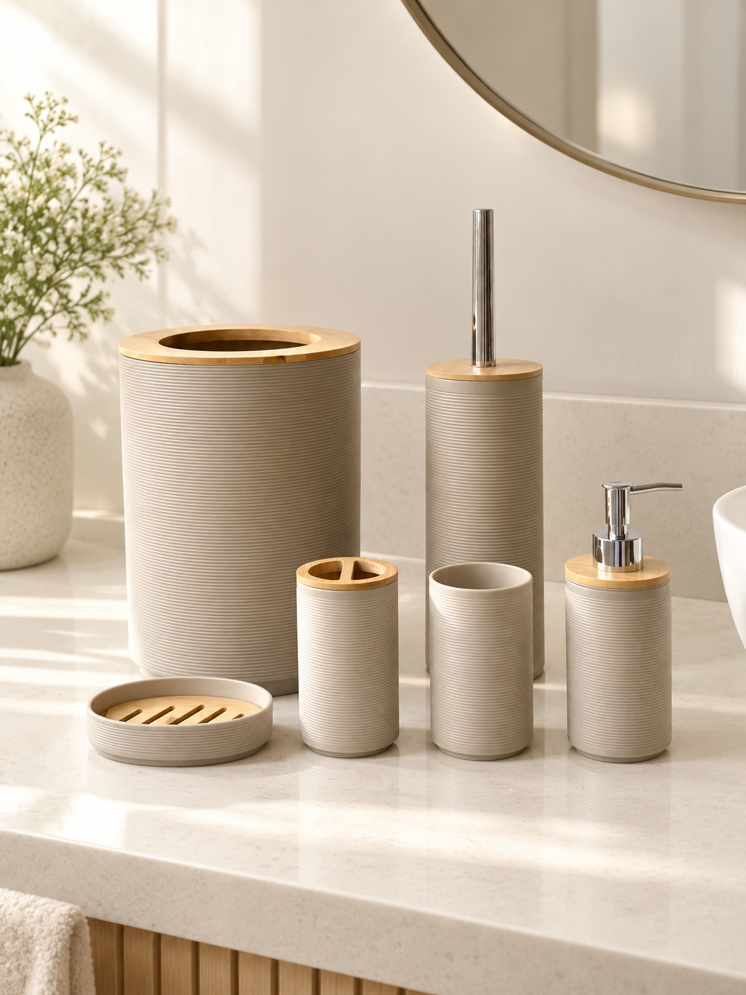Brown Haven Bath Set