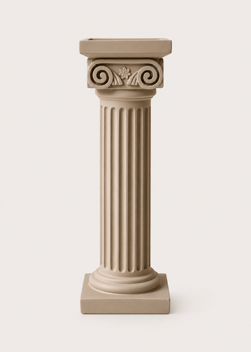Greek Column Candle Stand - Beige - Single Piece- Big