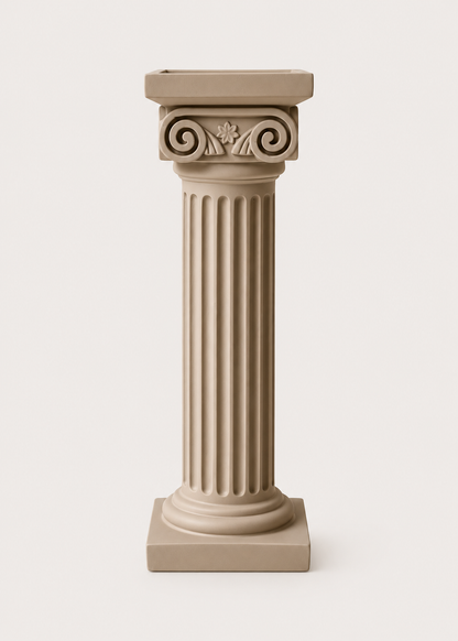 Greek Column Candle Stand - Beige - Single Piece- Big