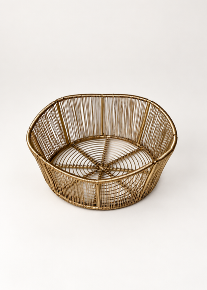 Alora Gold Fruit Basket - Medium