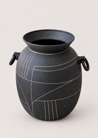 Dune Obsidian Urna Planter