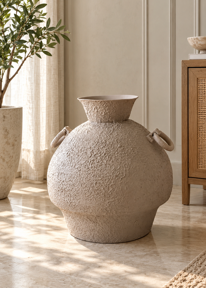 Claystone Amphora Planter - Beige