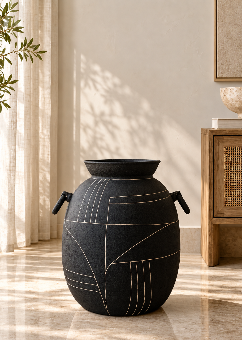 Dune Obsidian Urna Planter