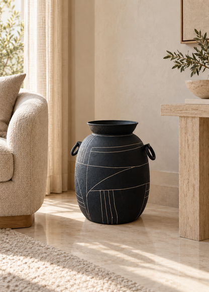 Dune Obsidian Urna Planter
