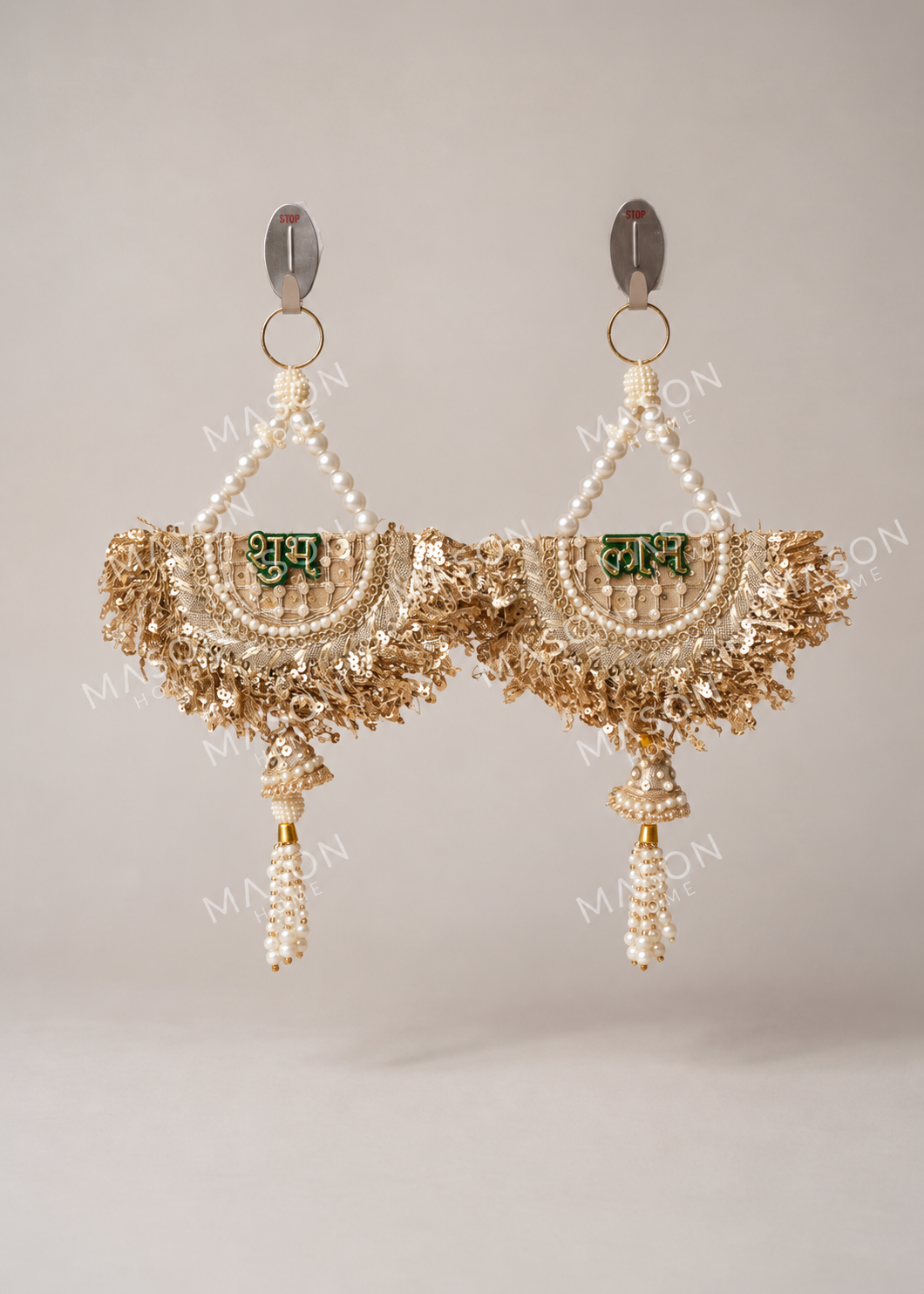 Festive Gilded Shubh labh - Set of 2