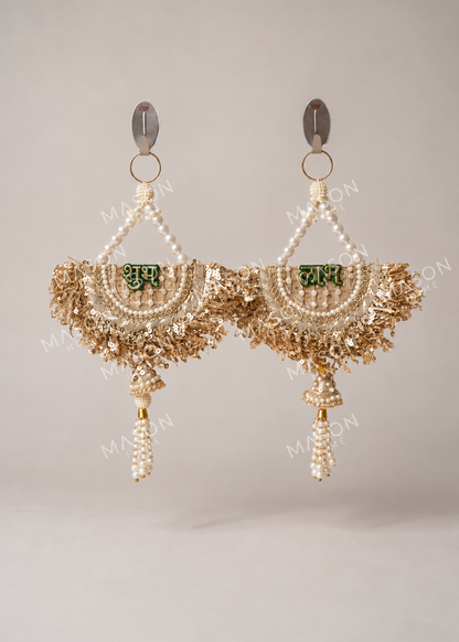 Festive Gilded Shubh labh - Set of 2