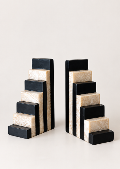 Monochrome Bookend Set
