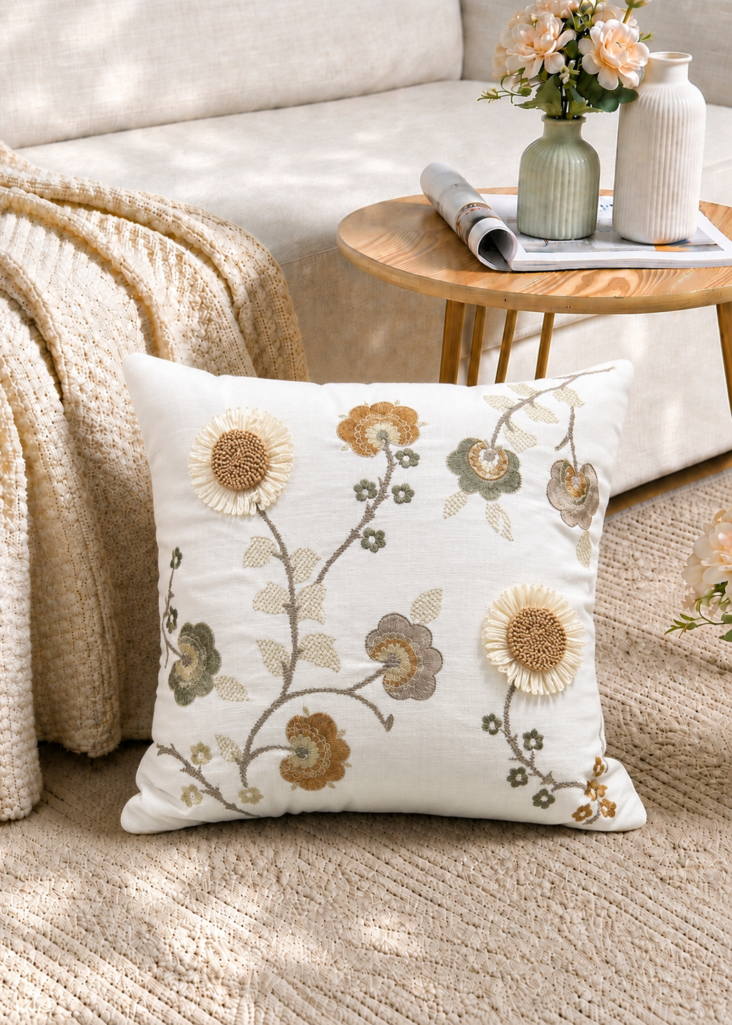 Sienna Ochre Cushion Cover
